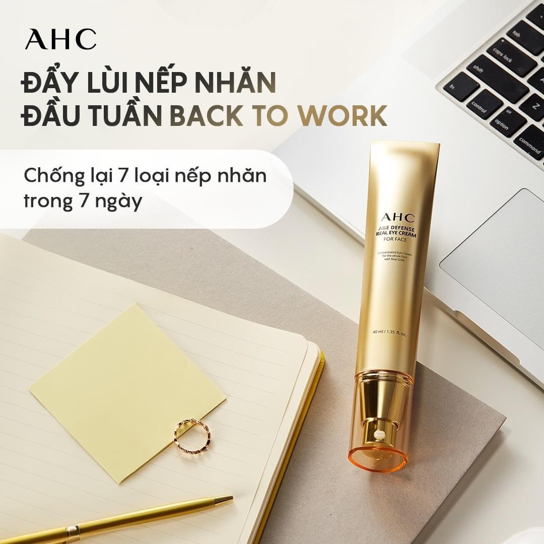 AHC Age Defense Real Eye Cream For Face Kem Mắt Hỗ Trợ Chống Lão Hóa Cho Toàn Mặt 40ml