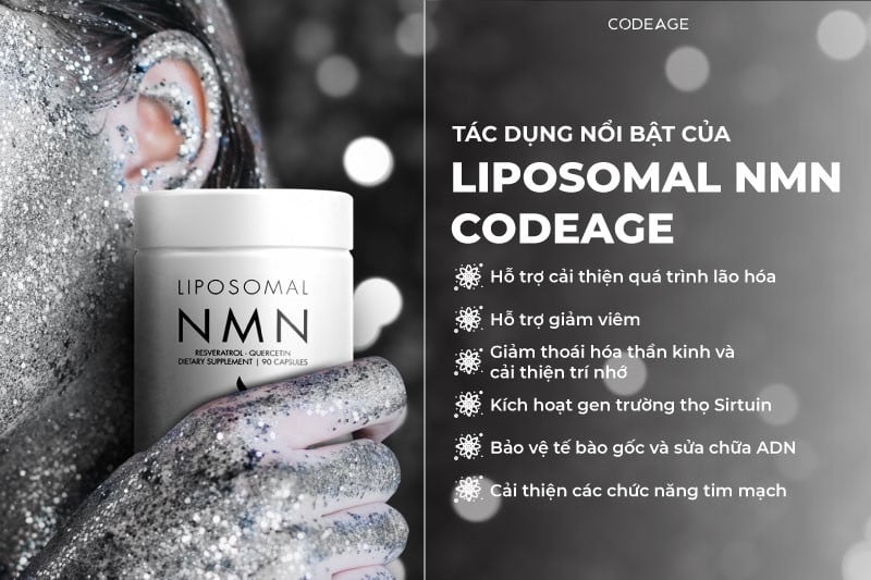 Viên uống Codeage Liposomal NMN hỗ trợ cải thiện sức khỏe hộp 90v NMN TPBS