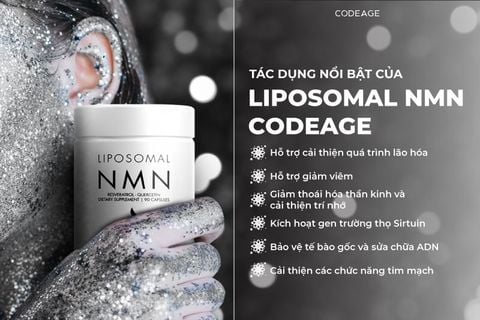 Viên uống Codeage Liposomal NMN hỗ trợ cải thiện sức khỏe hộp 90v NMN TPBS
