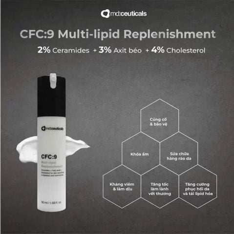 Md:ceuticals CFC:9 Multi-lipid Replenishment – Kem dưỡng bổ sung đa lipid và tái cấu trúc bề mặt da
