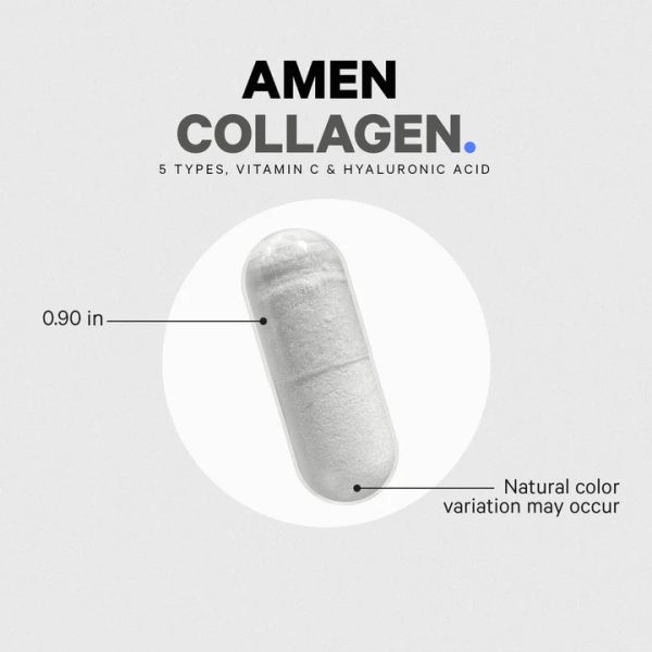 Codeage Amen Collagen+ - Viên Uống Làm Đẹp Bổ Sung Collagen, Vitamin C, HA 90 viên