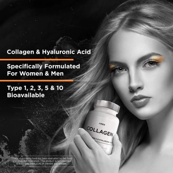 Codeage Amen Collagen+ - Viên Uống Làm Đẹp Bổ Sung Collagen, Vitamin C, HA 90 viên