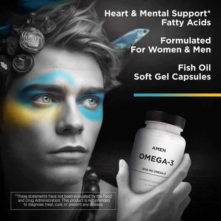 Codeage Amen Omega 3 - Viên Uống Dầu Cá Giúp Tăng Cường Sức Khỏe, Đẹp Da 90 viên