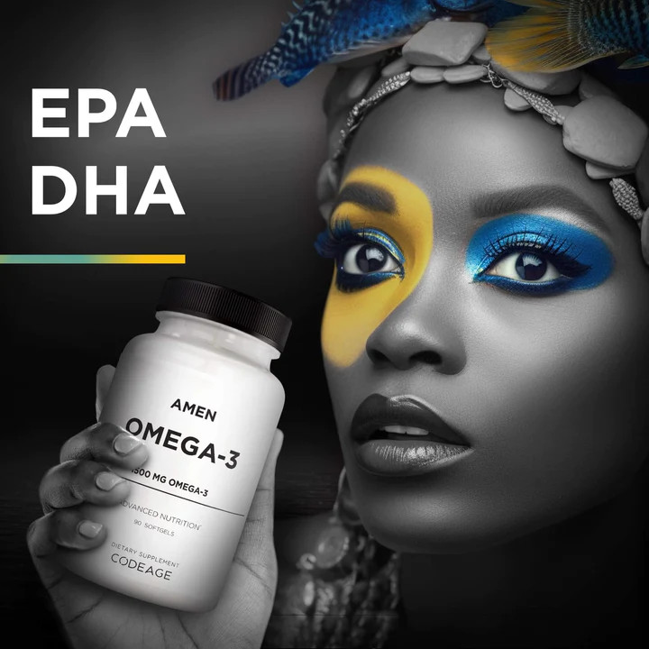 Codeage Amen Omega 3 - Viên Uống Dầu Cá Giúp Tăng Cường Sức Khỏe, Đẹp Da 90 viên