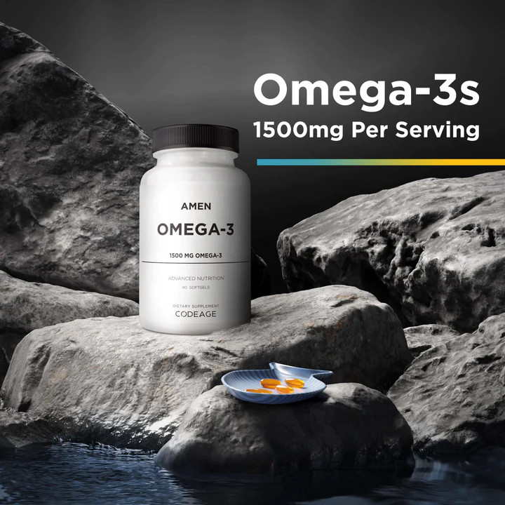 Codeage Amen Omega 3 - Viên Uống Dầu Cá Giúp Tăng Cường Sức Khỏe, Đẹp Da 90 viên