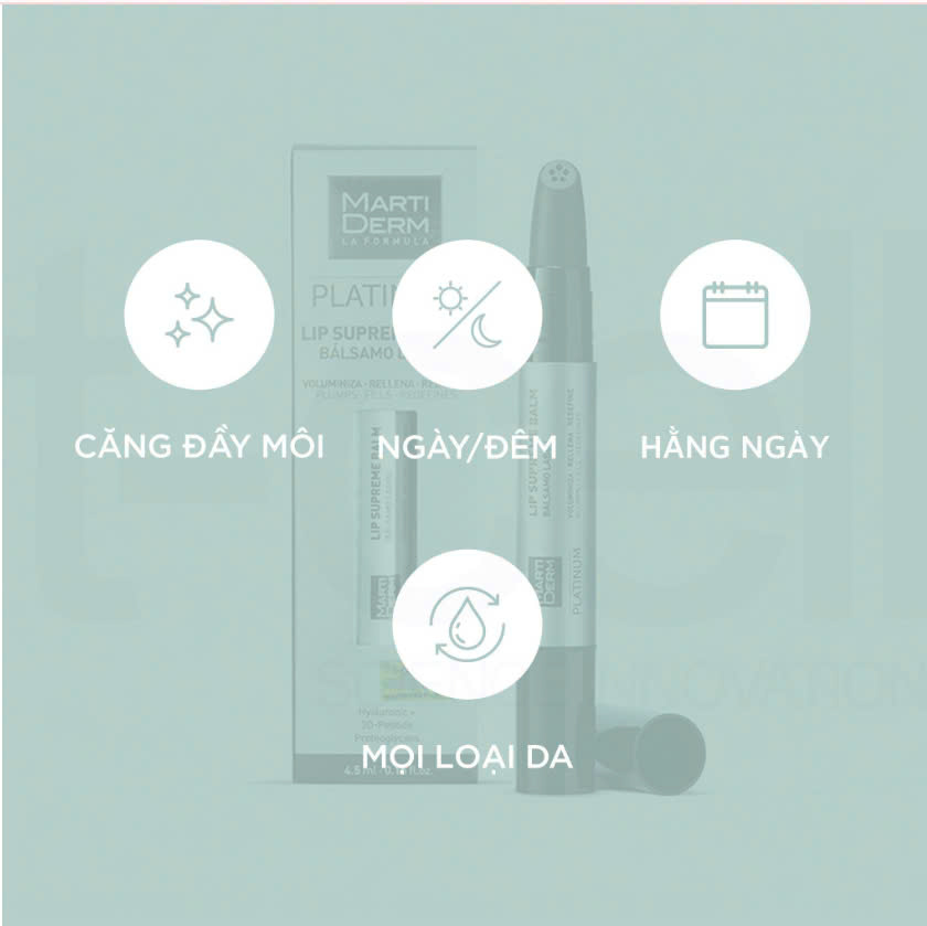 MartiDerm Platinum Lip Supreme Balm Dưỡng Môi Làm Mềm, Căng Mọng Môi 4.5ml