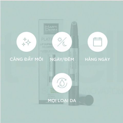 MartiDerm Platinum Lip Supreme Balm Dưỡng Môi Làm Mềm, Căng Mọng Môi 4.5ml