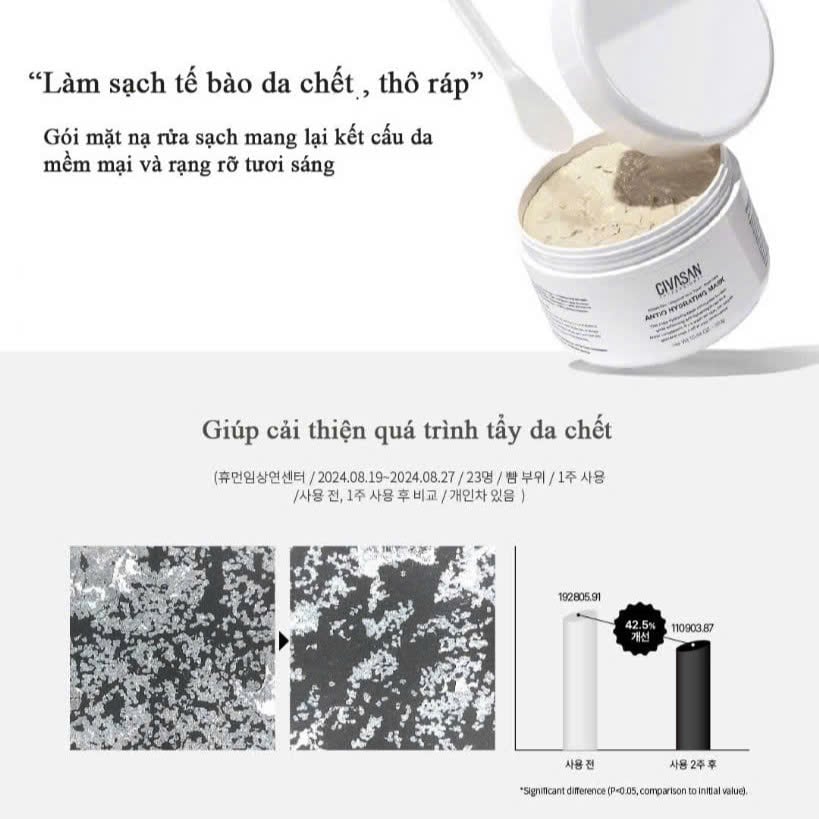 Civasan Antio Hydrating Mask - Mặt nạ dưỡng ẩm, làm dịu, thu nhỏ lỗ chân lông