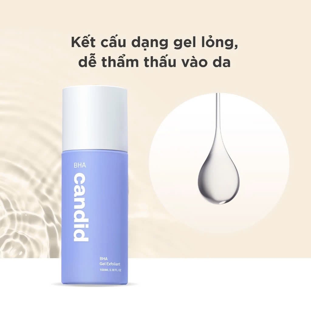 Gel BHA Tẩy Tế Bào Chết & Thông Thoáng Lỗ Chân Lông - CANDID BHA Gel Exfoliant 100ml
