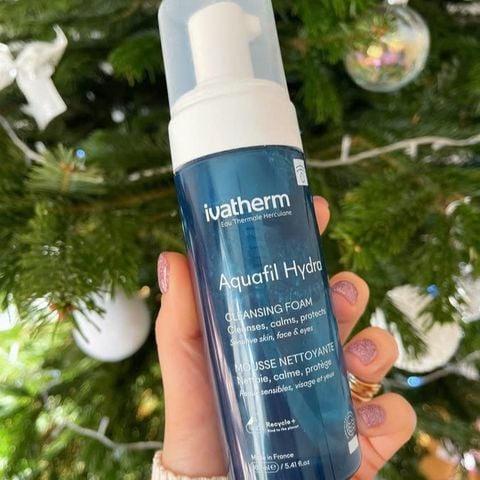 Sữa rửa mặt dạng bọt Ivatherm Aquafil Hydra Cleansing Foam dành cho da khô, nhạy cảm 160ml