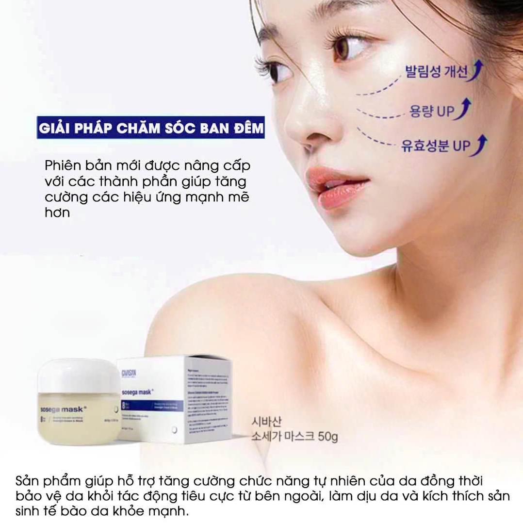 Civasan Sosega Mask - Mặt nạ ngủ hỗ trợ phục hồi và tái tạo da 50ml