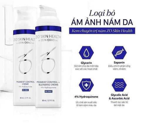 ZO SKIN HEALTH PIGMENT CONTROL CRÈME (4% HYDROQUINONE) - Kem trị nám chuyên sâu