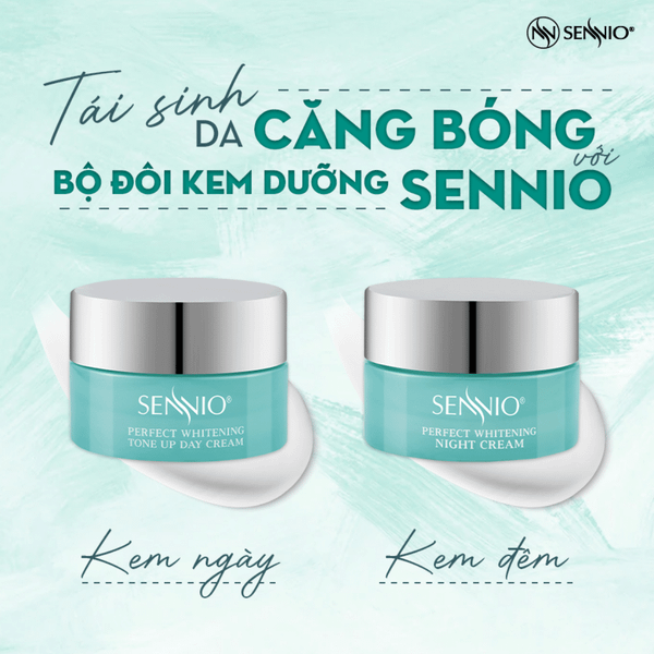 Bộ đôi sản phẩm cấp ẩm căng bóng phục hồi tái tạo dưỡng trắng da ban đêm Sennio SNO 670-21 