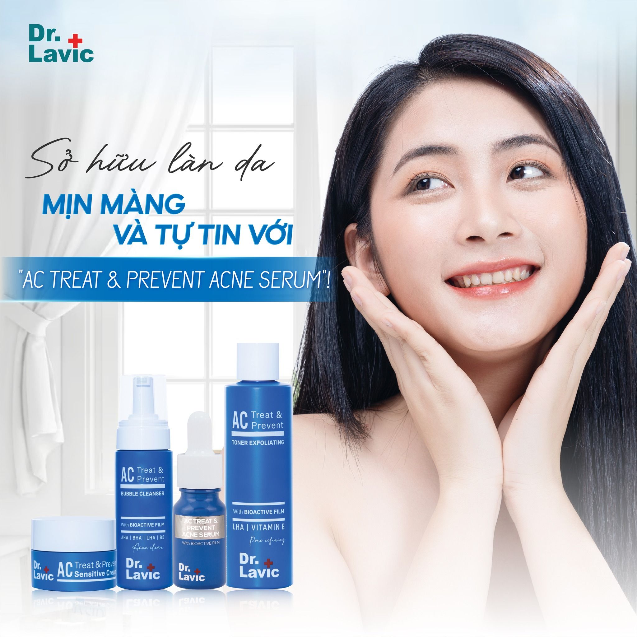  Bộ 4 sản phẩm ngừa mụn Dr.Lavic Acne Home Care kiểm soát dầu sử dụng tại nhà DR961 