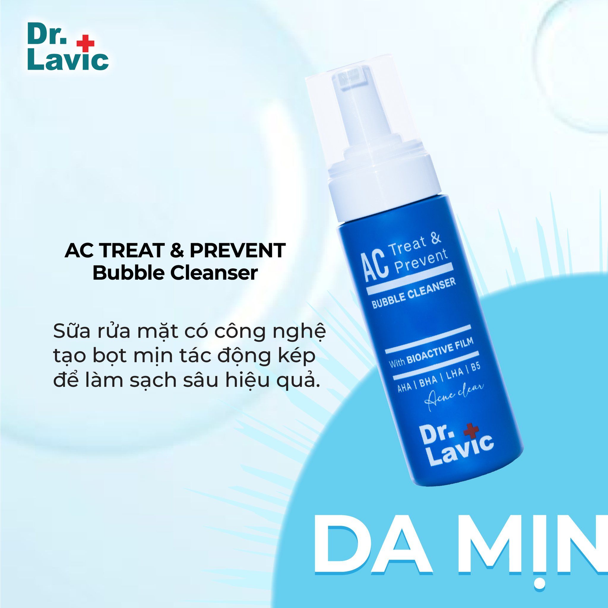  Bộ 4 sản phẩm ngừa mụn Dr.Lavic Acne Home Care kiểm soát dầu sử dụng tại nhà DR961 