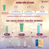  Gel tẩy tế bào chết da mặt SENNIO tăng sinh Collagen sáng da, làm sạch sâu, giảm ngừa mụn đầu đen 180ml SNO 844 