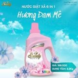  Nước Giặt xả hương Đam Mê 6 in 1 Scanly giúp giữ màu bền bỉ, làm mềm từng sợ vải 3.2-5kg 