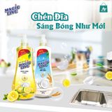  Nước rửa chén Hương Chanh giúp bát sáng bóng như mới, khử mùi, an toàn bảo vệ da 800g-3,6kg 
