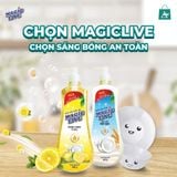  Nước rửa chén Hương Chanh giúp bát sáng bóng như mới, khử mùi, an toàn bảo vệ da 800g-3,6kg 