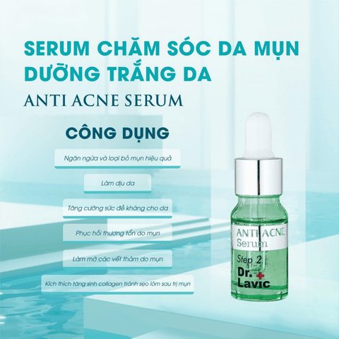  Serum Chăm Sóc Da Mụn Dưỡng Trắng Da Công Nghệ USA DR.LAVIC Anti Acne Serum Step 2 10ML - DR904 