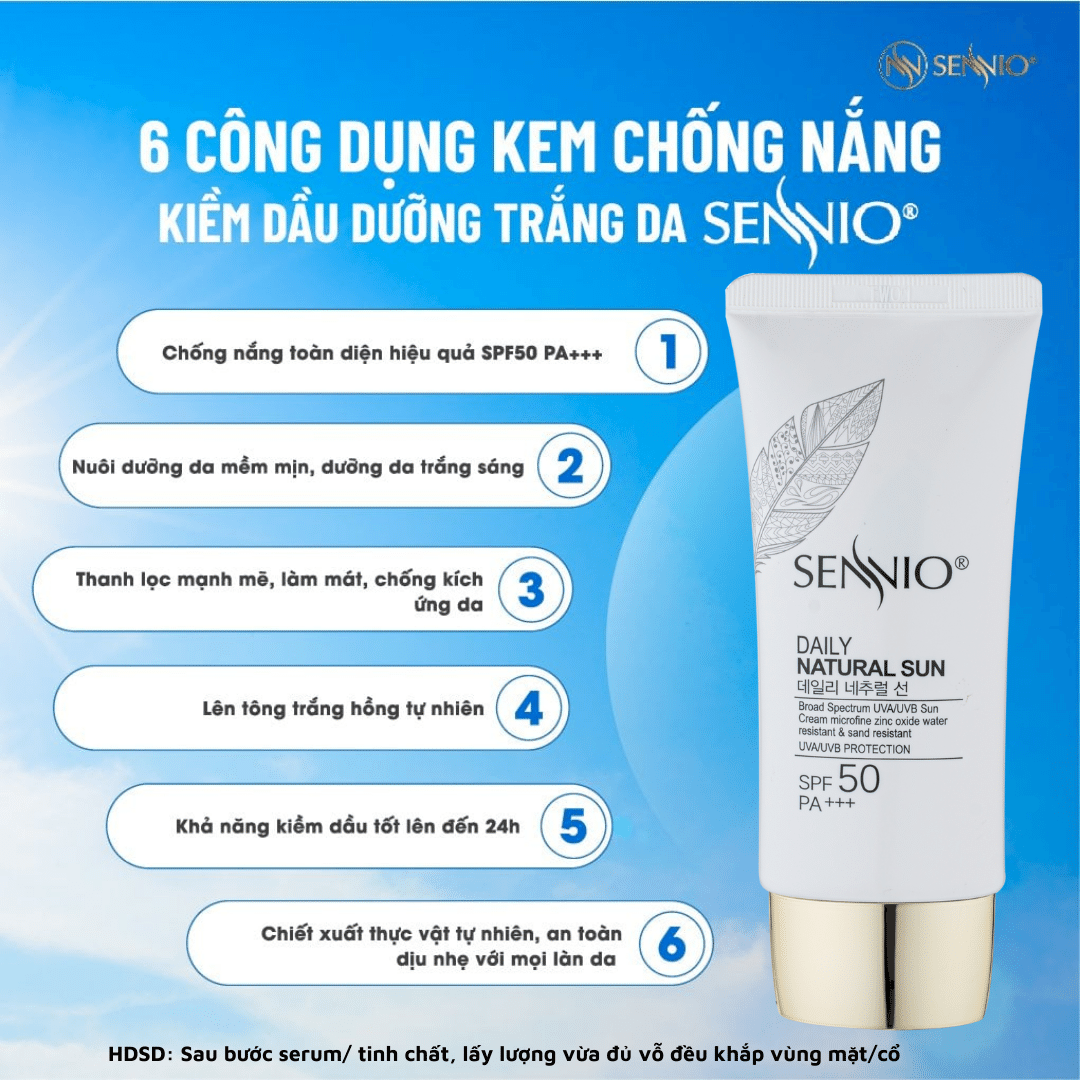  Bộ 6 sản phẩm tái sinh phục hồi da căng bóng sennio khôi phục cấu trúc da - giảm nhăn - tăng sinh collagen Sennio - SNO 663-60 