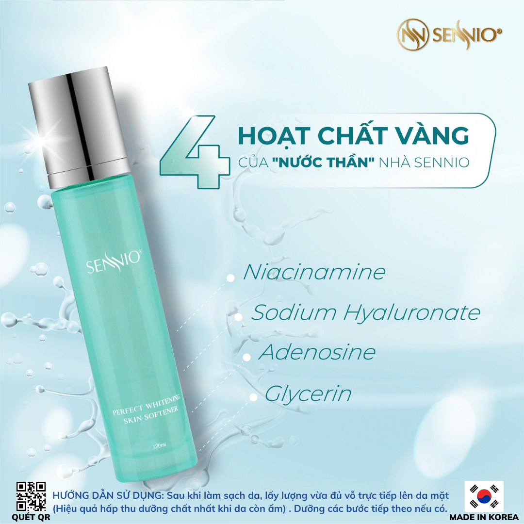  Bộ đôi bảo vệ da phục hồi tái tạo da chống nắng dưỡng trắng da phù hợp cho da dầu mụn Sennio SNO 670-24 