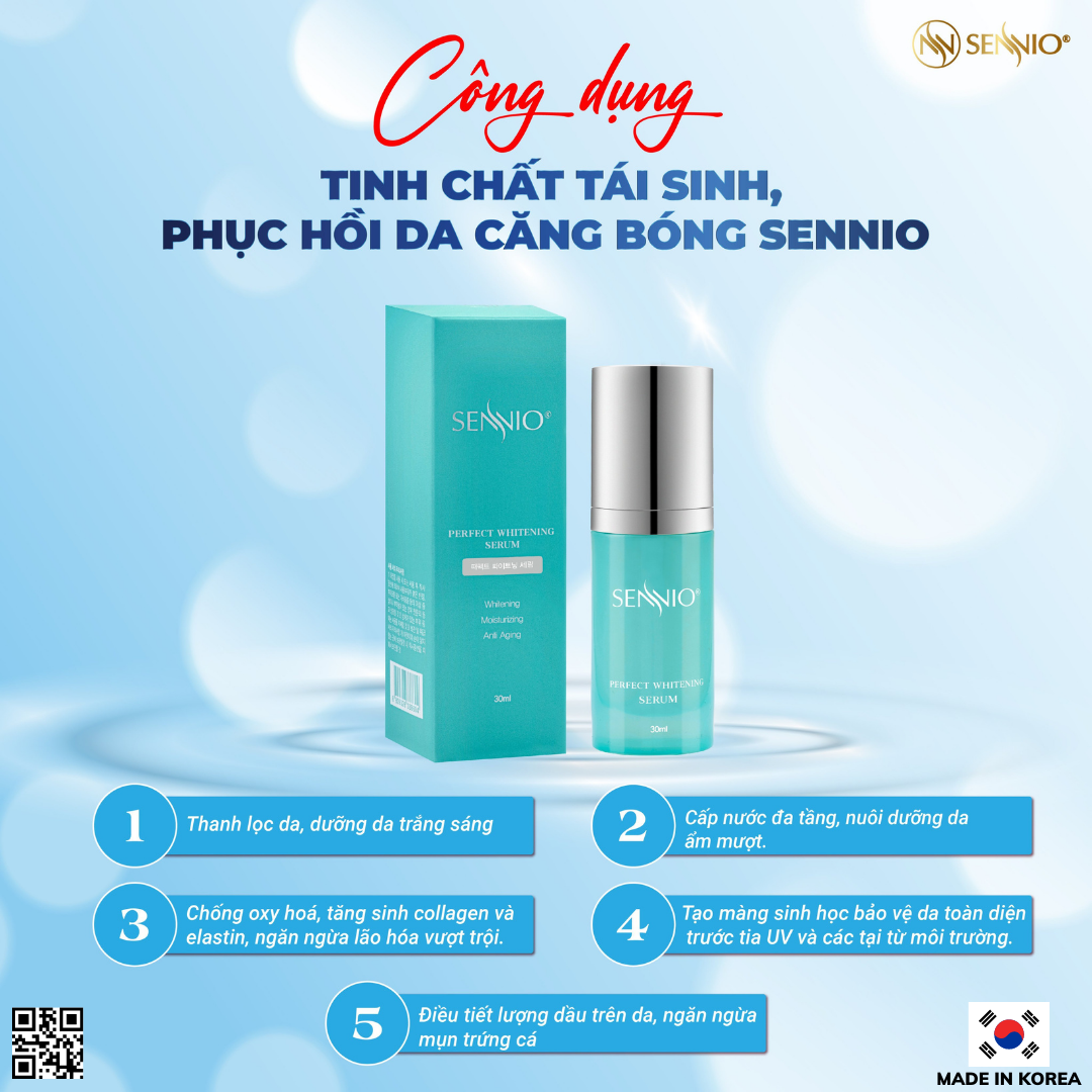  Bộ 06 SP tái sinh, phục hồi da căng bóng Sennio - SENNIO SNO 833 