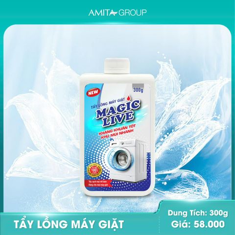  Tẩy lồng máy giặt khử mùi, ngăn ngừa vi khuẩn, loại bỏ vết mốc bám lâu ngày Magic Live - 300g 