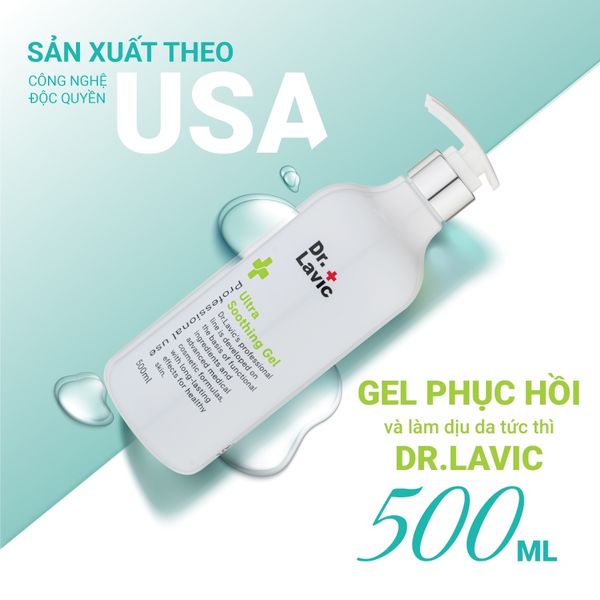  Gel phục hồi và làm dịu da tức thì Dr.Lavic ultra soothing gel 500ml DR801 