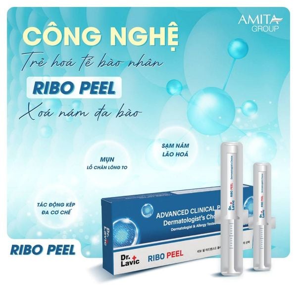  Serum Ribo Peel Set Dr.Lavic dưỡng trắng da, ngừa mụn, mờ nám 8 ống/1.5g DR976 