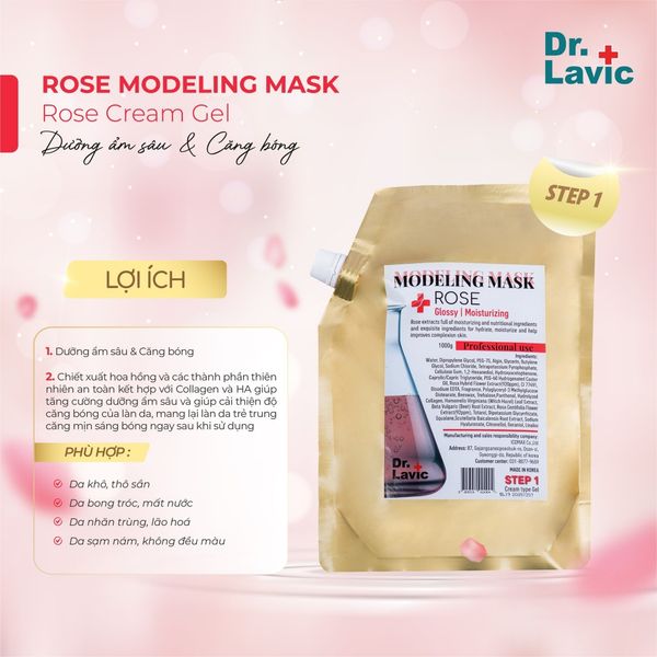  Mặt nạ cấp ẩm dưỡng da căng bóng Dr.Lavic Modeling Mask Rose SNO 837 
