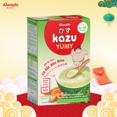 Bột ăn dặm Aiwado Kazu Yumy cà rốt, cải xoăn 200g