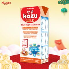 Sữa bột pha sẵn Aiwado Kazu Gold Phát Triển Toàn Diện 180ml - thùng 48 hộp (trên 12 tháng)