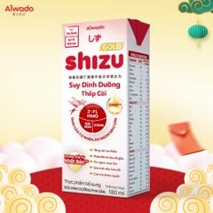 Sữa bột pha sẵn Aiwado Shizu Gold Suy Dinh Dưỡng Thấp Còi 180ml - thùng 48 hộp (cho bé trên 6 tháng tuổi)