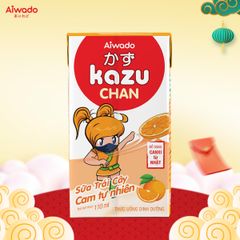 Sữa trái cây Aiwado Kazu Chan - Cam tự nhiên (thùng 48 hộp 110ml)