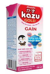 Sữa bột pha sẵn Aiwado Kazu Gain Gold 180ml - thùng 48 hộp (cho bé trên 12 tháng tuổi)