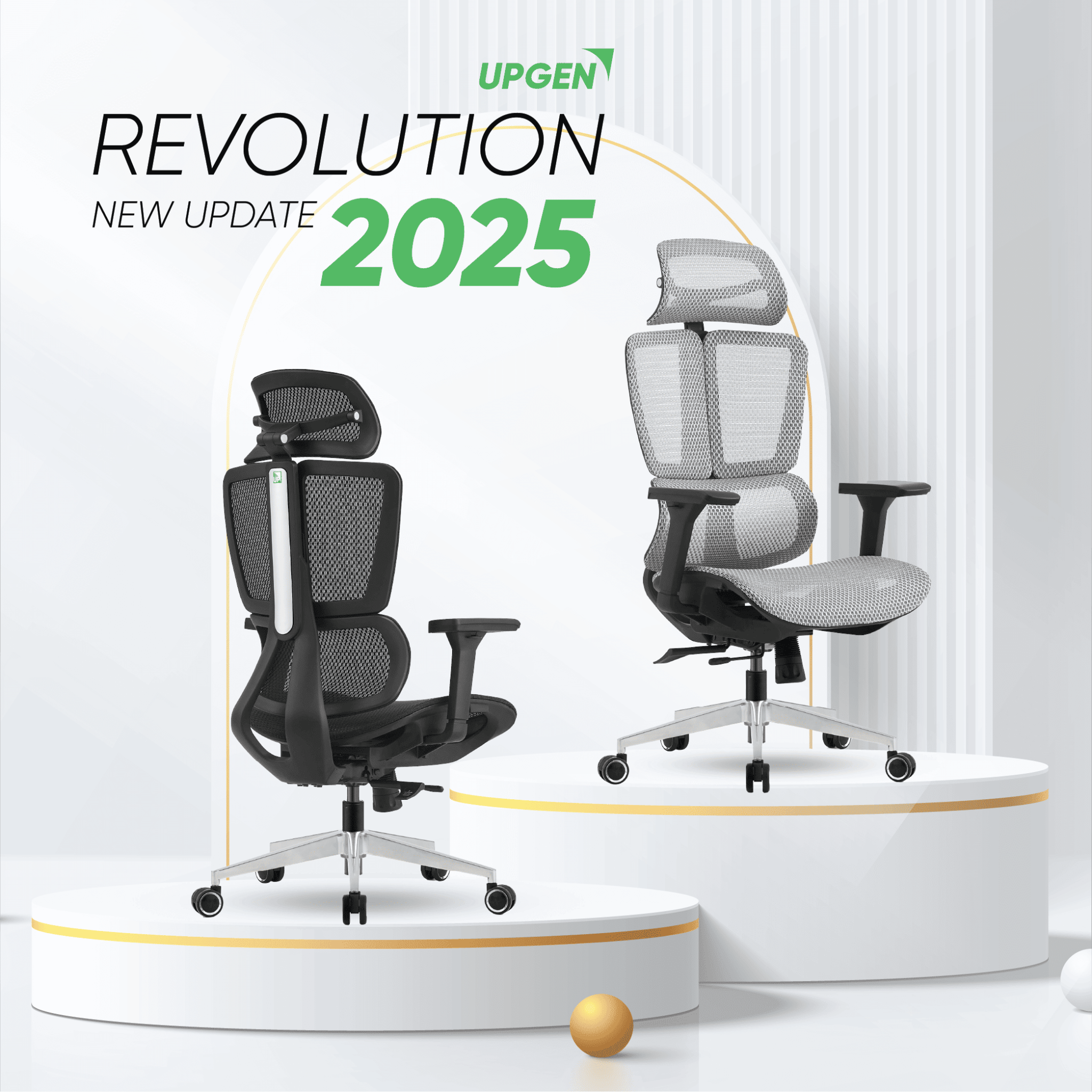 Ghế Công Thái Học UpGen Revolution bản nâng cấp 2025 