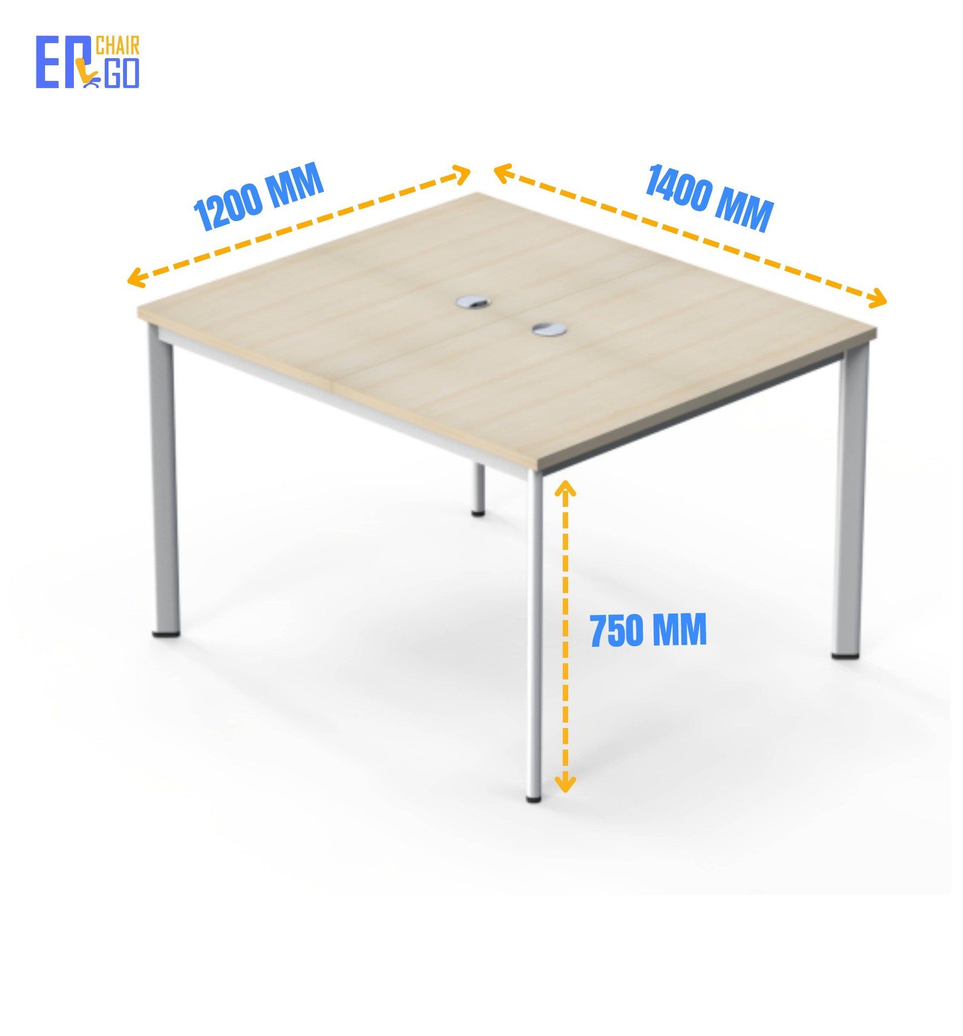  Bàn văn phòng cụm 2 chỗ E-Square BCS-1412 (1400x1200x750 mm) 