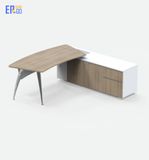  Bàn lãnh đạo liền tủ E-Curve BGD02-2018 (Bàn 2000x800x750 mm, Tủ 1800x450x630 mm) 