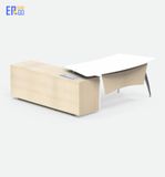  Bàn lãnh đạo liền tủ E-Curve BGD02-2018 (Bàn 2000x800x750 mm, Tủ 1800x450x630 mm) 