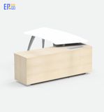  Bàn lãnh đạo liền tủ E-Curve BGD02-2018 (Bàn 2000x800x750 mm, Tủ 1800x450x630 mm) 