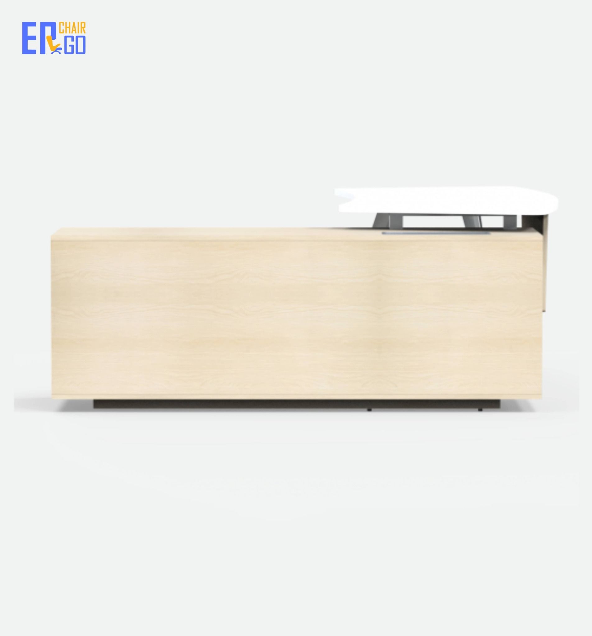  Bàn lãnh đạo liền tủ E-Curve BGD02-1818 (Bàn 1800x800x750 mm, Tủ 1800x450x630 mm) 