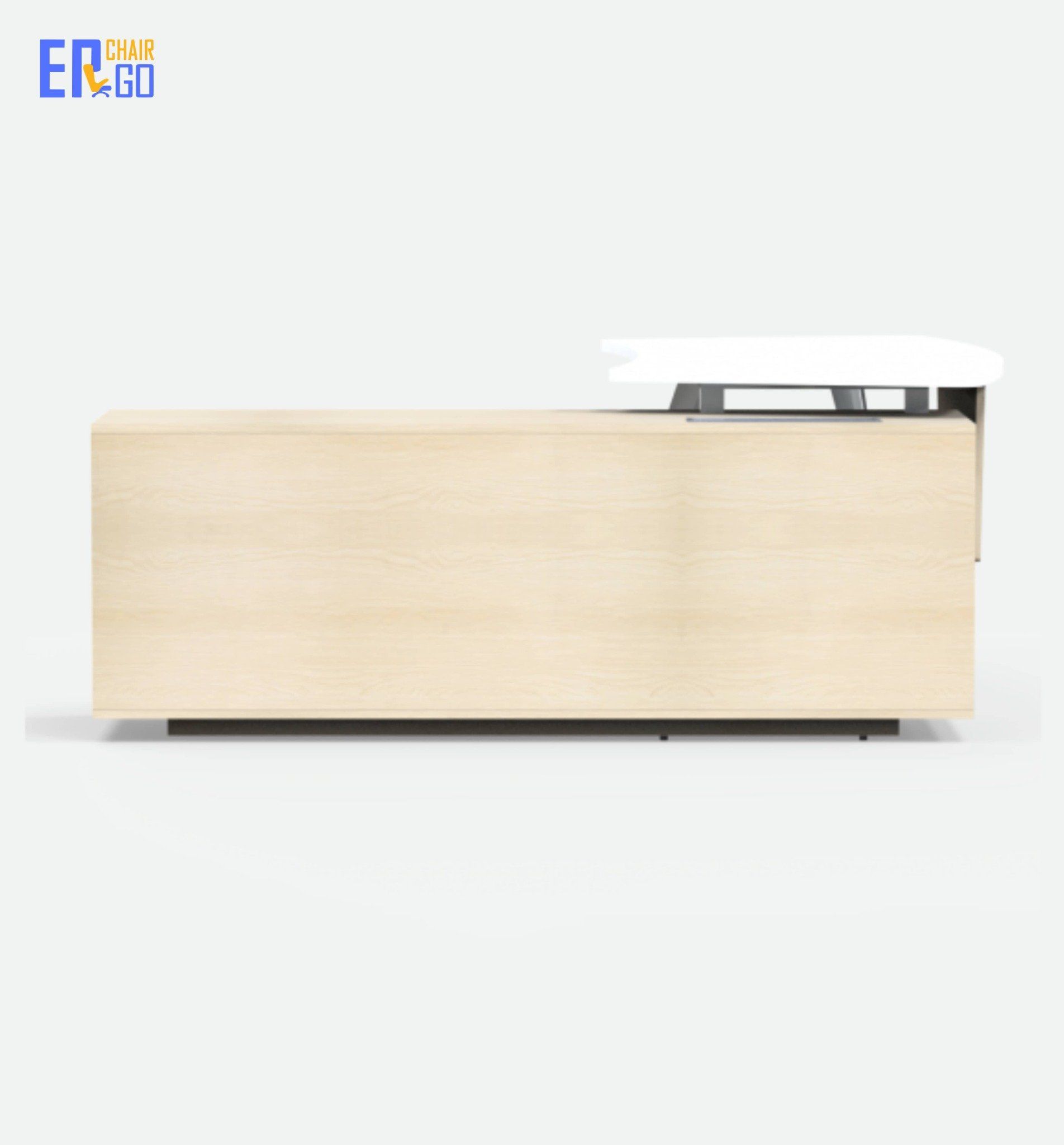  Bàn lãnh đạo liền tủ E-Curve BGD02-2018 (Bàn 2000x800x750 mm, Tủ 1800x450x630 mm) 