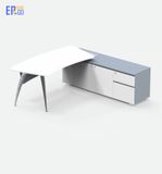  Bàn lãnh đạo liền tủ E-Curve BGD02-1818 (Bàn 1800x800x750 mm, Tủ 1800x450x630 mm) 