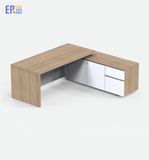  Bàn lãnh đạo liền tủ E-Woodie BGD01-2018 (Bàn 2000x800x750 mm, Tủ 1800x450x630 mm) 