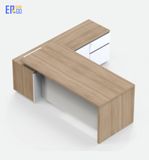  Bàn lãnh đạo liền tủ E-Woodie BGD01-2018 (Bàn 2000x800x750 mm, Tủ 1800x450x630 mm) 