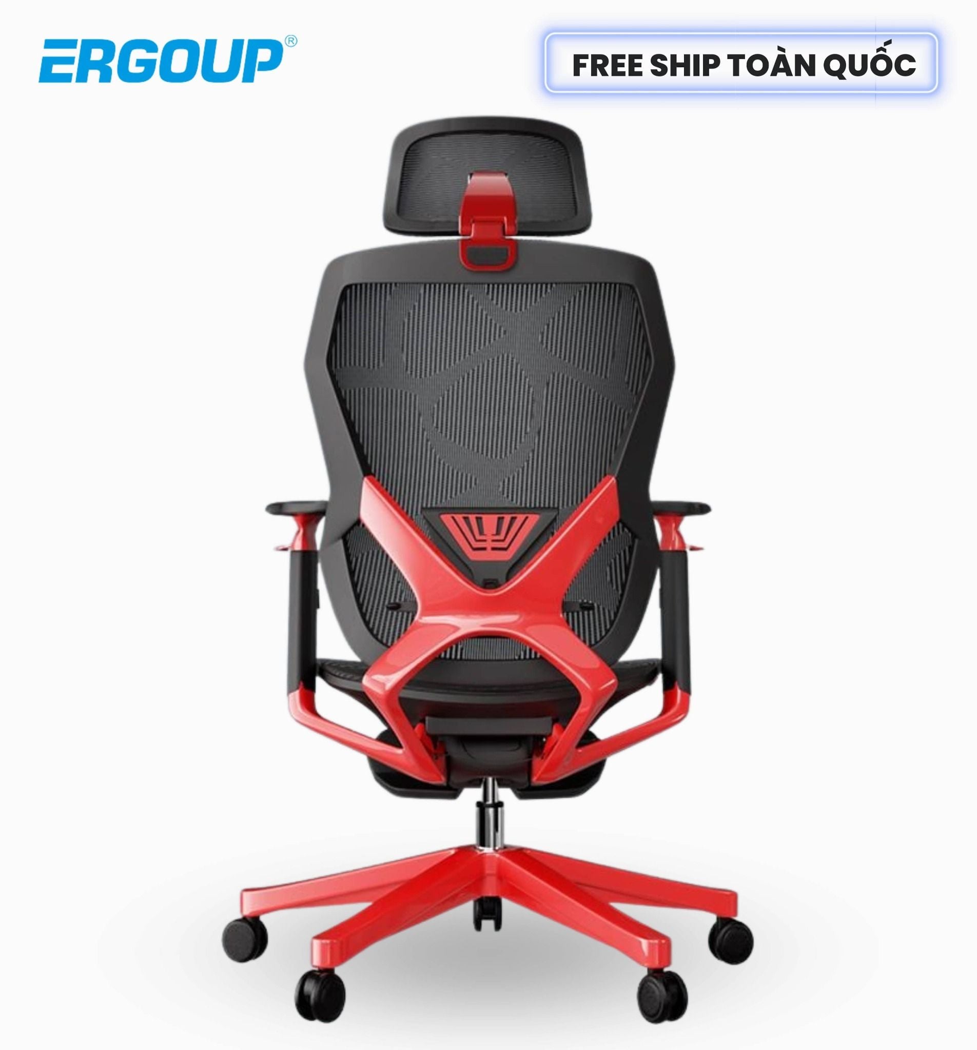  Ghế Công Thái Học Ergonomic X-Men Xeno Màu Đỏ (Có kê chân) 