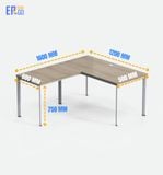  Bàn chữ L E-Ovani BTP04-1612 (W1600/1200 x D600/500 x H750mm) 