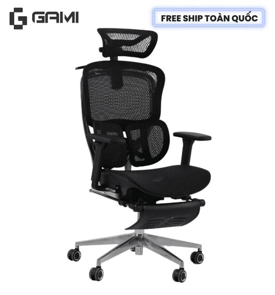 Ghế Công Thái Học Gami Crom bản Lưng Carbon