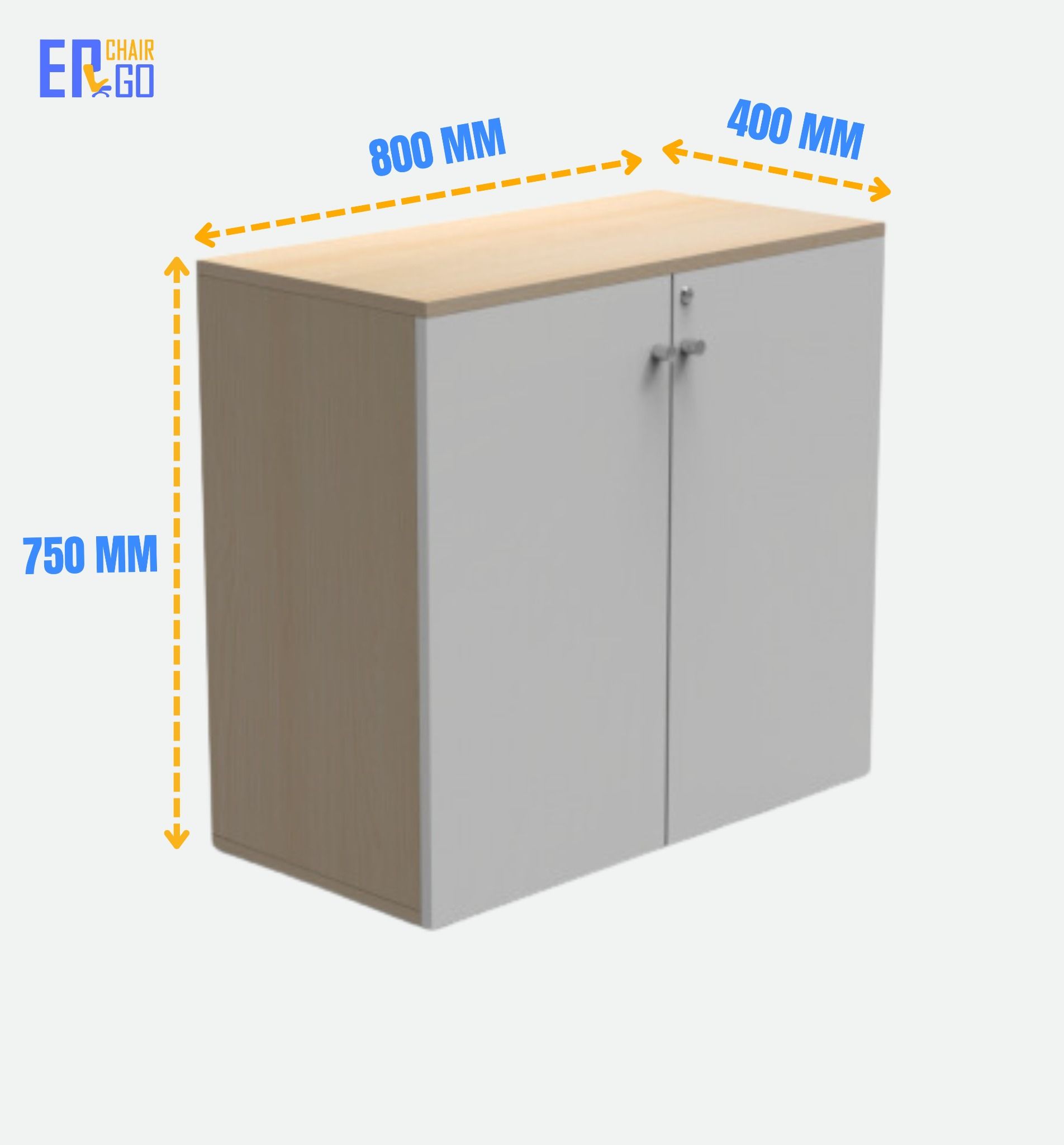  Tủ hồ sơ thấp có cửa LC-750-02 (W800 x D400 x H750mm) 